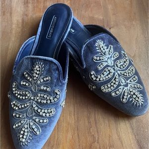 Antonio Melani Velvet and Leather NWOT Slip Ons